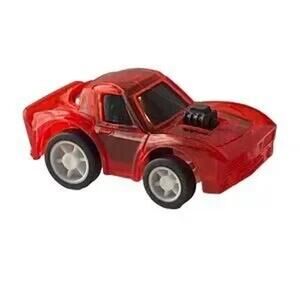 Mini Pull Back Friction Toy Car Translucent Red Toddler Chunky Kids Automobile